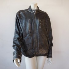 Veste blouson cuir peau de chèvre femme vintage La Redoute essentiels