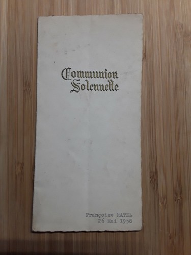Menu communion solennelle 1958 - solennelle,