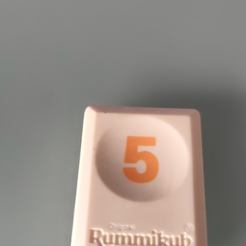 Tuile chiffre orange pièce - chiffre, 5