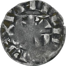 France, Philippe II Auguste, Denier Parisis, 1180-1223, Arras, Billon, TB+