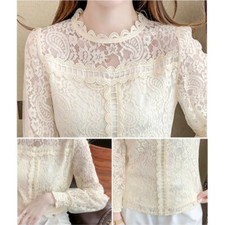 Femme Maille Dentelle Chemise