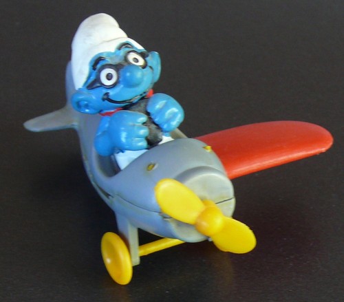 Figurine schtroumpf aviateur - schtroumpf,