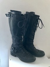 Bottes en Cuir Noir "Minelli" – P 38