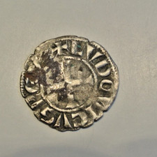 LOUIS IX dits SAINT LOUIS DENIER ARGENT RARE historique 12 éme siécles poids 0,8