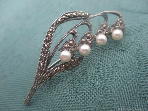 Broche muguet ancienne - ancienne, en