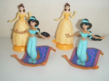 Jouet KINDER MAXI Figurine DISNEY Princesse Belle & Jasmine LOT de 4 Figurines