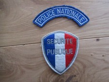 police nationale lot de 2 patchs écussons vintage