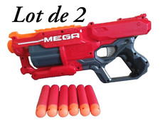 Nerf Mega Cycloneshock - Lot de 2 Blasters  + 12 Fléchettes Mega TBE Manuel