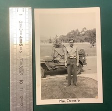 UNE PHOTO SOLDAT US ARMY WW2 AVEC SA JEEP WILLYS 1942 OCCASION