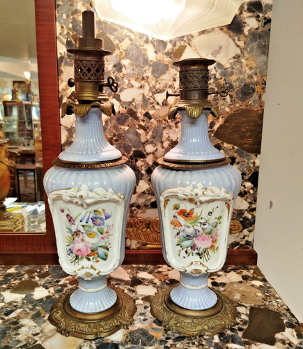 Paire lampes petrole - lampes, a