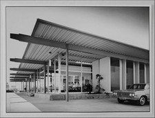 Julius Shulman.  Buick dealership in Pomona, 1964. Modernisme. Tirage prepress