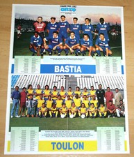 Football poster Sporting Bastia Sporting Toulon Olympique Marseille 1997-98