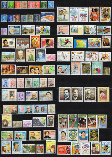 Lot timbres x101 divers - de,