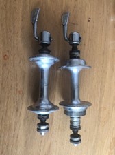 Front And Rear Hubs Campagnolo Record 36 Italian Thread Vintage 100/124