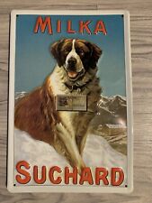 TRES RARE ANCIENNE PLAQUE CHOCOLAT MILKA BOMBEE EN RELIEF