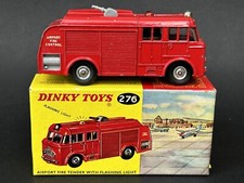 Ancienne DINKY TOYS 276 POMPIER AIRPORT FIRE TENDER + Boîte d'origine England