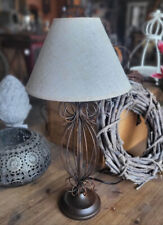 Lampe de Table Lampe Beige Antique Vintage Shabby Style Déco Toile Neuf