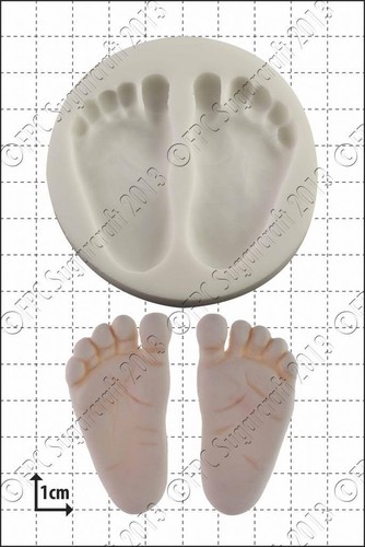 Moule silicone bébé pieds - silicone,