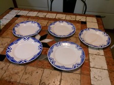 5 Assiettes plates Digoin Sarreguemines COPPELIA  Vintage
