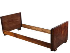 Lit Art Déco En Ronce de Noix