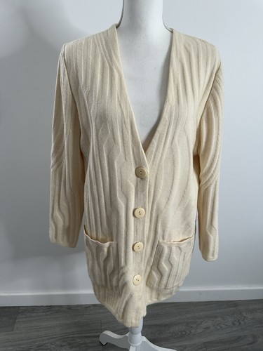 Cardigan texturé beige crème - cardigan,