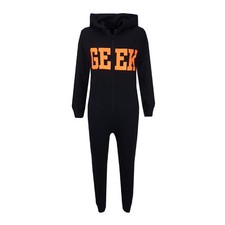 Enfants Garçons Imprimé Geek Noir et Orange A2Z Combinaison one piece Été Pyjama
