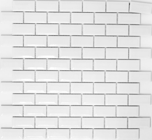Mosaïque diamant métro - métro, blanc