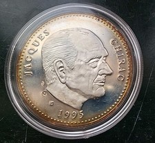 Médaille JACQUES CHIRAC 1995 , Président de France. Argent/ Silver 925°, 31 gr