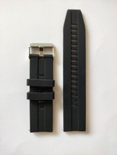 Bracelet De Montre Silikon Étanche Noir 22 mm