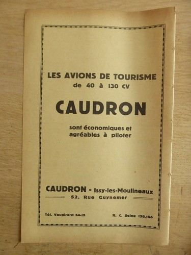 1929 pub caudron - 1929,