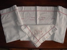 Ancienne parure lit bébé en coton