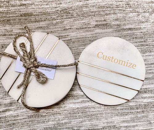 Marble coaster set - marble,