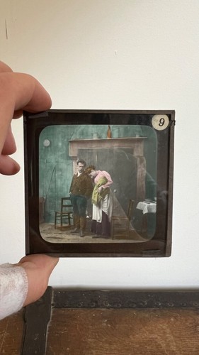 Plaque verre peint lanterne
