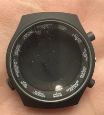 NOS BOITIER PVD NOIR MONTRE CHRONOGRAPH VINTAGE @ CHRONO WATCH @ VALJOUX ? @ NEW