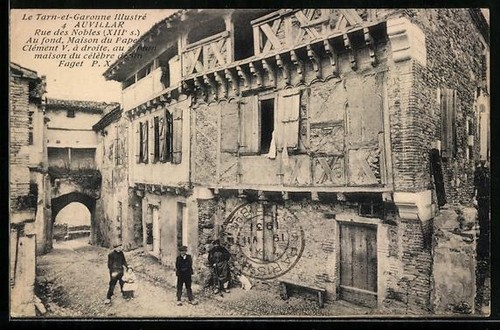 Cpa auvillar rue - rue, nobles