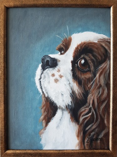 Peinture huile cavalier - à,