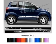 2 X BANDES BAS DE CAISSE POUR AIXAM CITY SPORT AUTOCOLLANT STICKER BD573-21