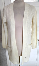 GILET LONG OUVERT ECRU FIREFLY TAILLE XS NEUF