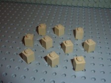 10 x tan LEGO brick 1x1 ref