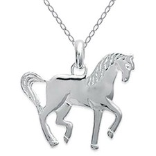 COLLIER Cheval mixte en Argent