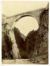 France, Pyrénées Vintage albumen print.  Tirage albuminé  11x16  Circa 188