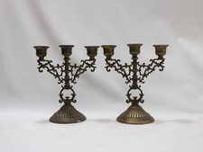 Bougeoir double métal noir