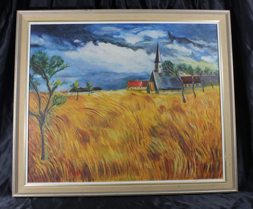 Tableau huile sur - , toile