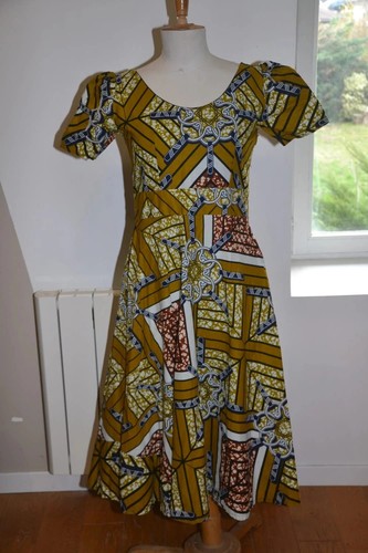 Robe wax t36 imprimé - robe, –