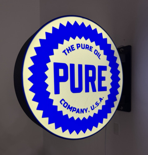 Pure oil company - pure, lighted