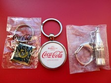 LOT DE 3 PORTE CLES PUBLICITE COCA COLA en METAL