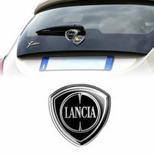 Lancia Adhésif 3D Remplacement Logo Écusson Officiel, Arrière Black