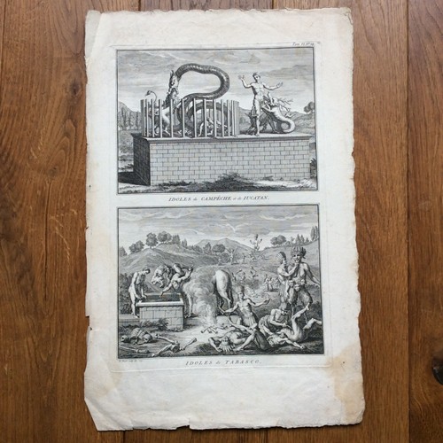 Gravure ancienne idoles - gravure,