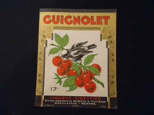Etiquette ancienne guignolet - ancienne,