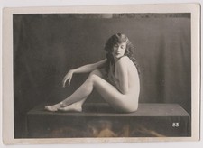 Photographie ancienne jeune femme nue curiosa  artiste art atelier